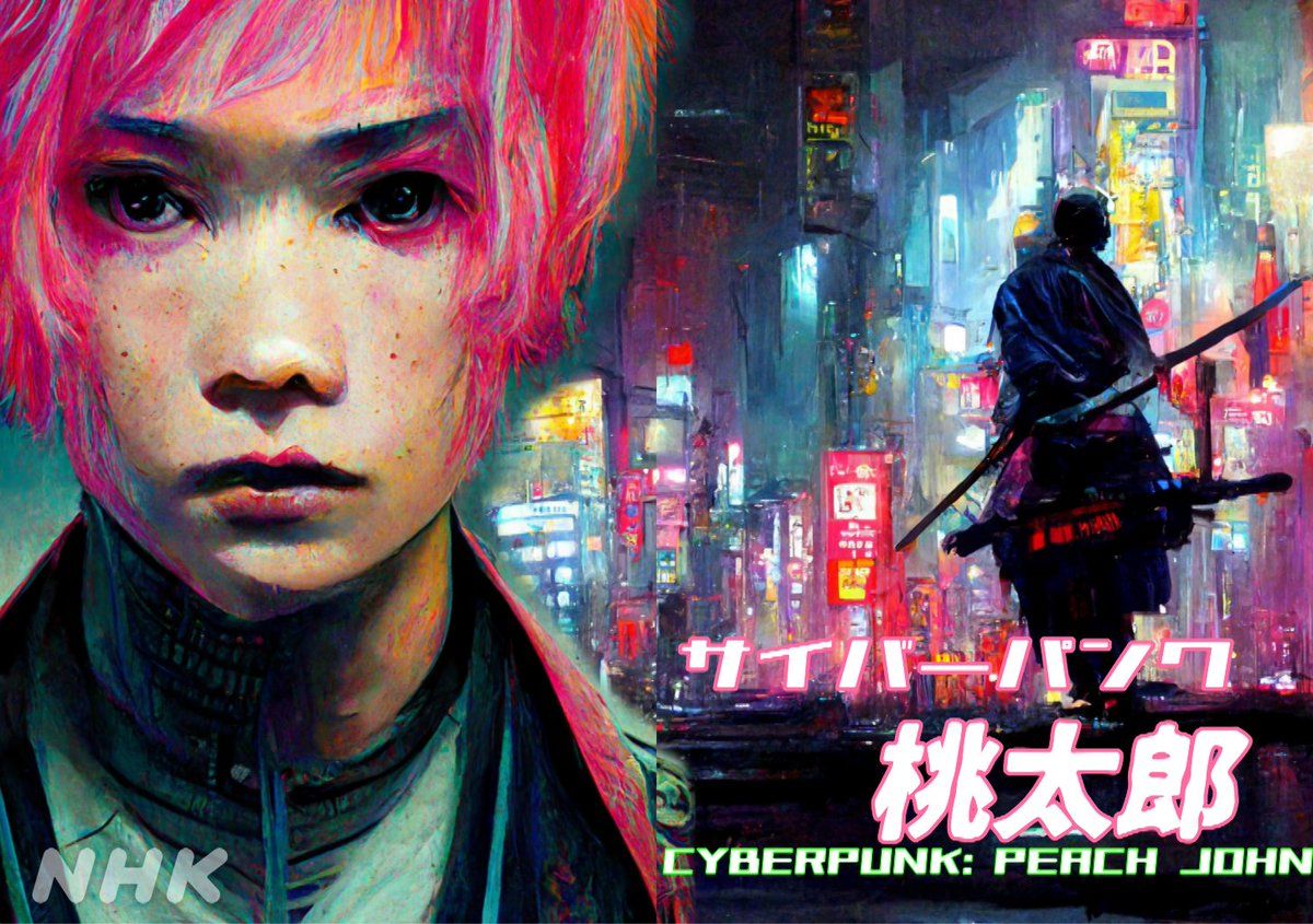 Cyberpunk Peach John cover art featuring the main character, a boy with pink hair