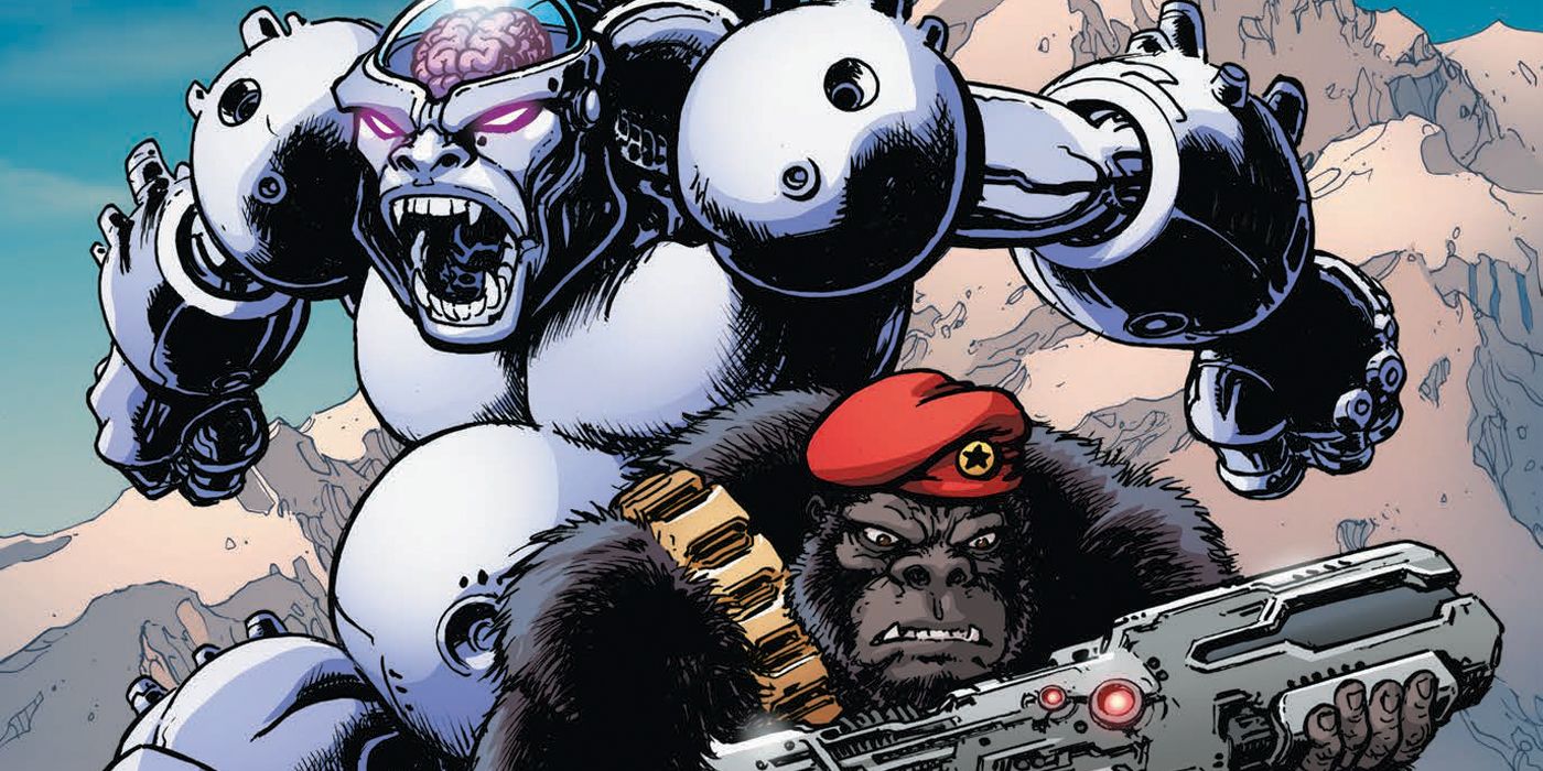 Brotherhood of Evil members the Brain and Monsieur Mallah fight side by side in Unstoppable Doom Patrol #1 (2023).