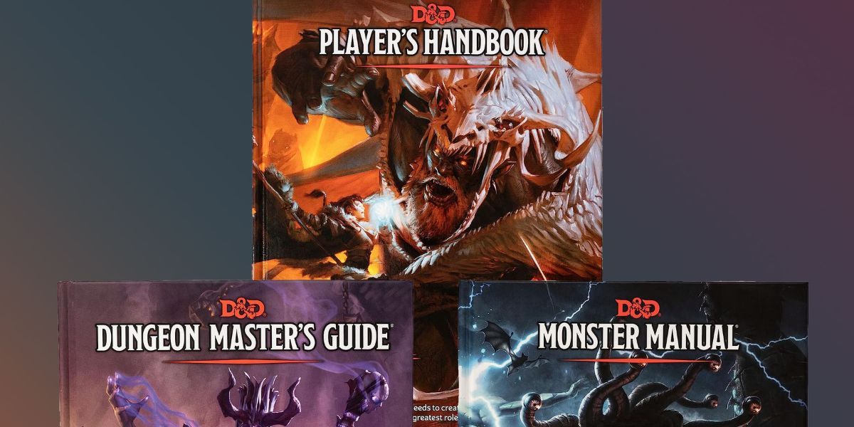 Manual do Jogador, Guia do Mestre e Capas do Manual dos Monstros para Dungeons and Dragons 5e