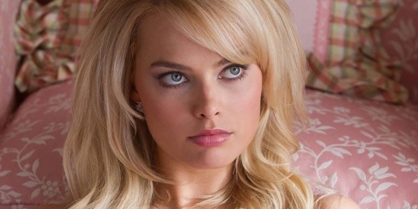 Margot Robbie with an intense look in The Wolf of Wall Street