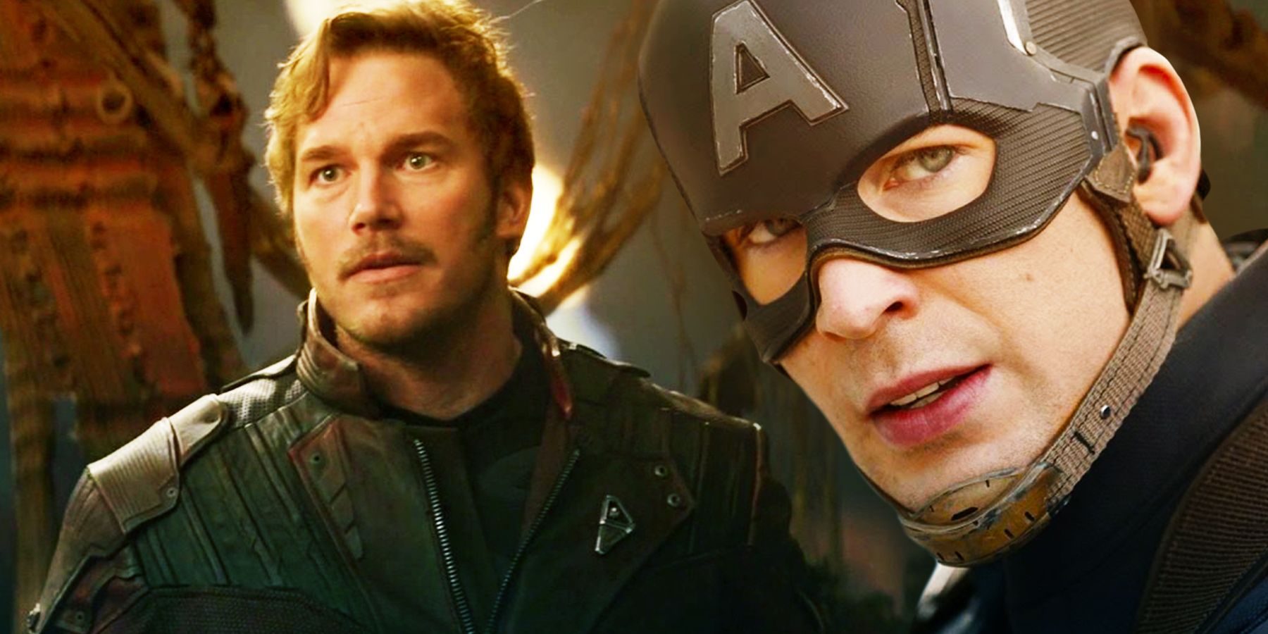 Starlord and Captain America from the MCU