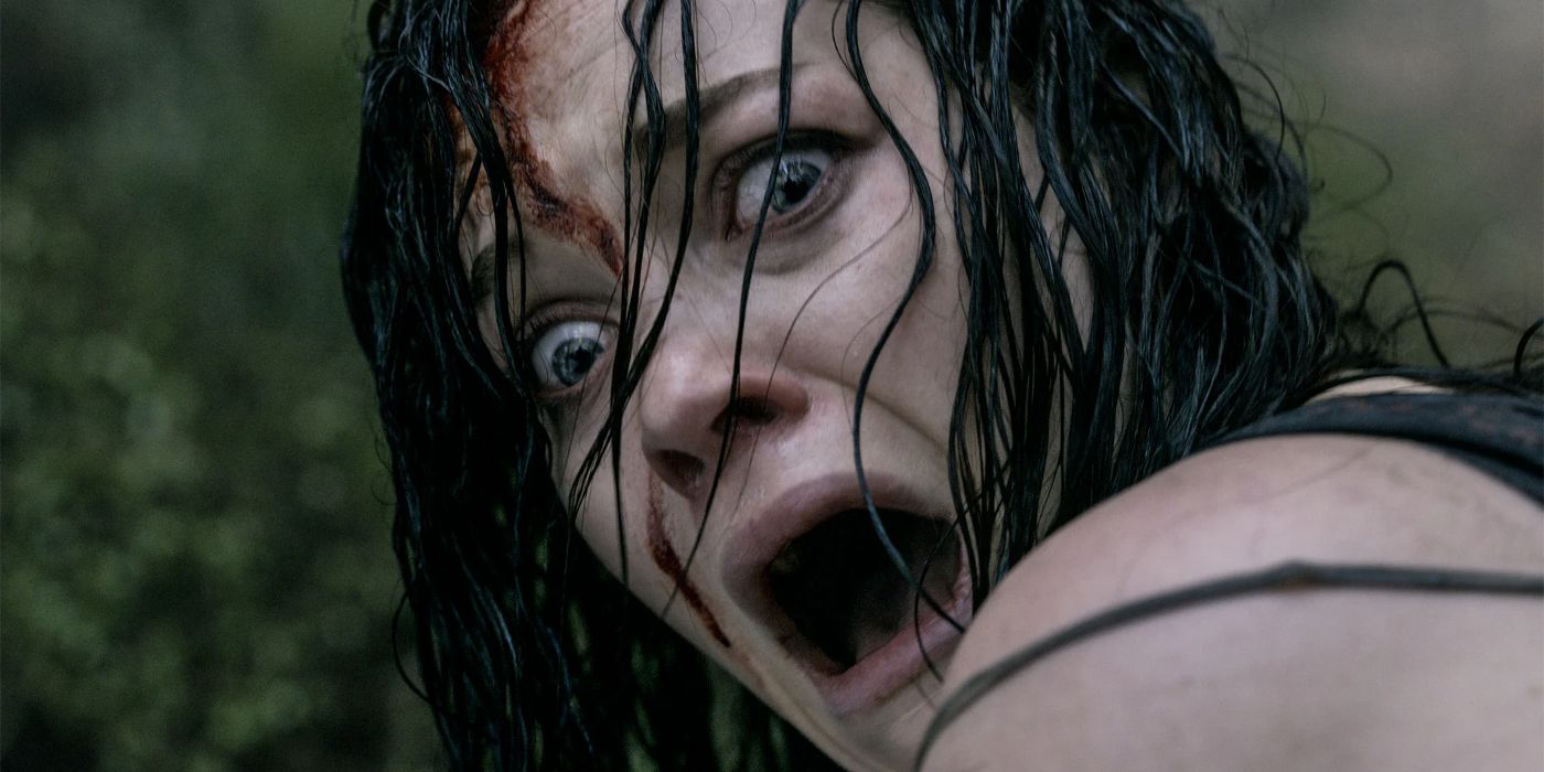 Mia screams in terror in Evil Dead (2013)