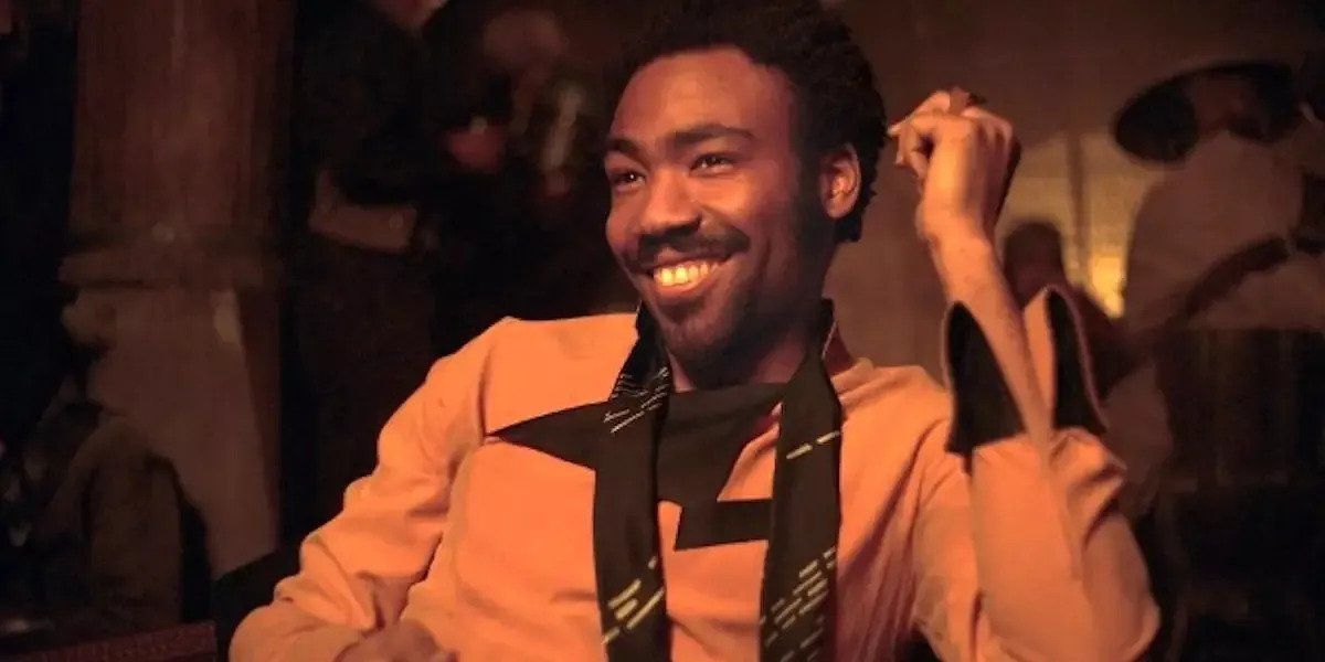 Donald Glover smiles on as Lando Calrissian in Solo: A Star Wars Story