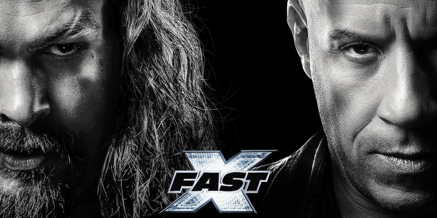 Fast X poster with Dante and Dom in black and white