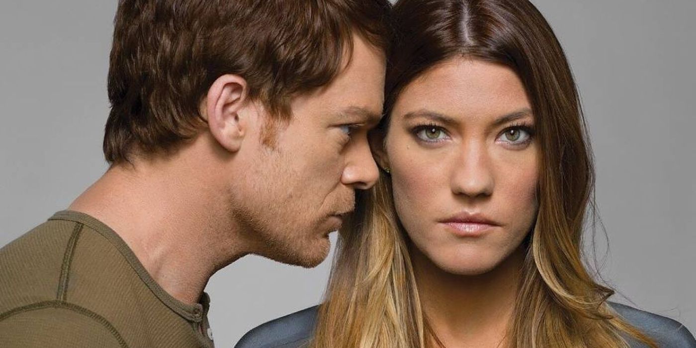 Michael C. Hall and Jennifer Carpenter from Dexter side by side