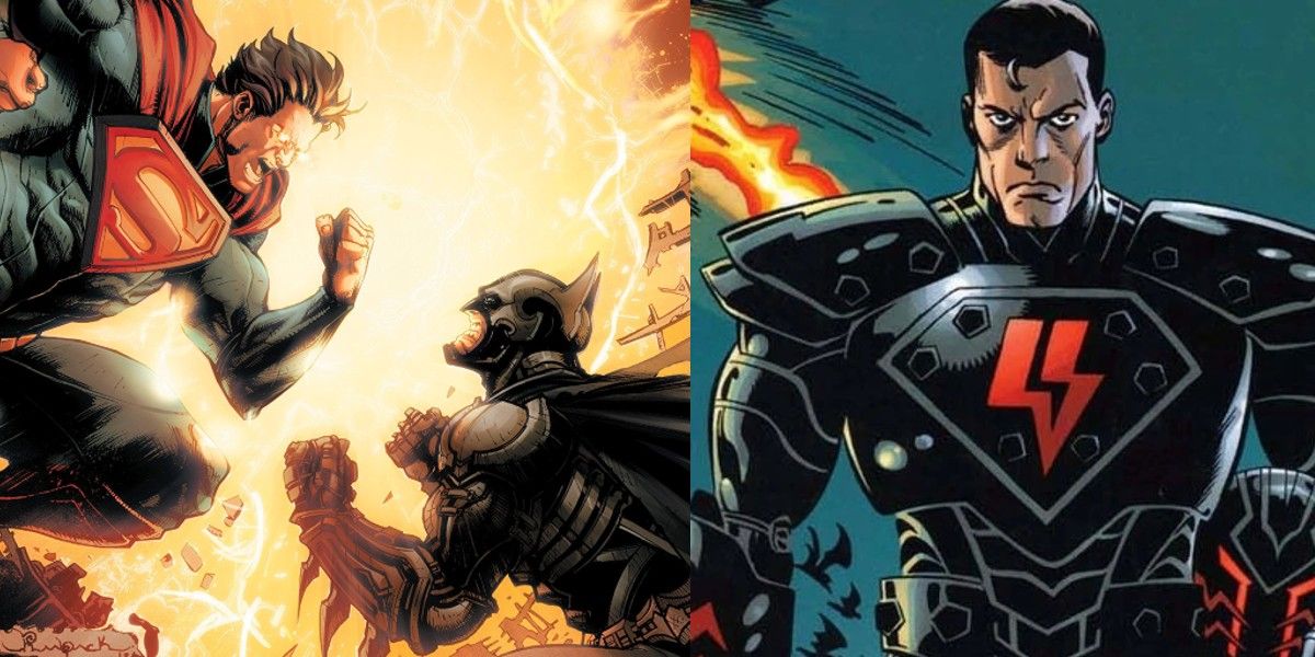 Superman vs Batman in Injustice, and Superman as Darkseid's soldier in The Dark Side comic