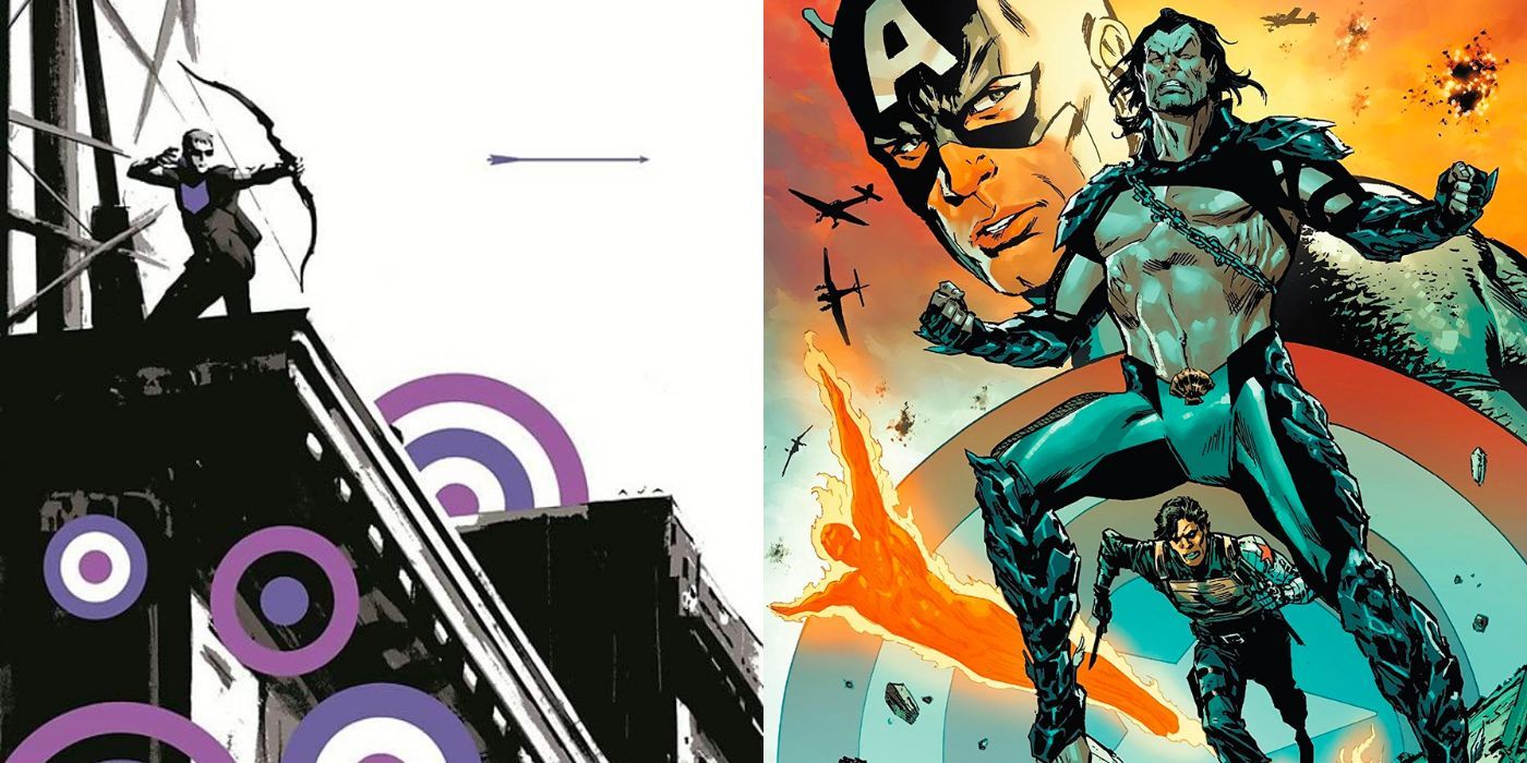 Split Image: Matt Fraction's Hawkeye shoots an arrow as Namor leads the Invaders