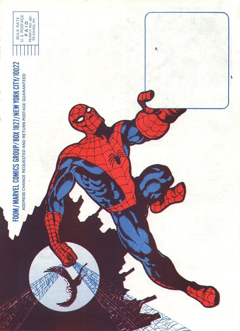 Contracapa do Homem-Aranha de Jim Steranko da FOOM #1