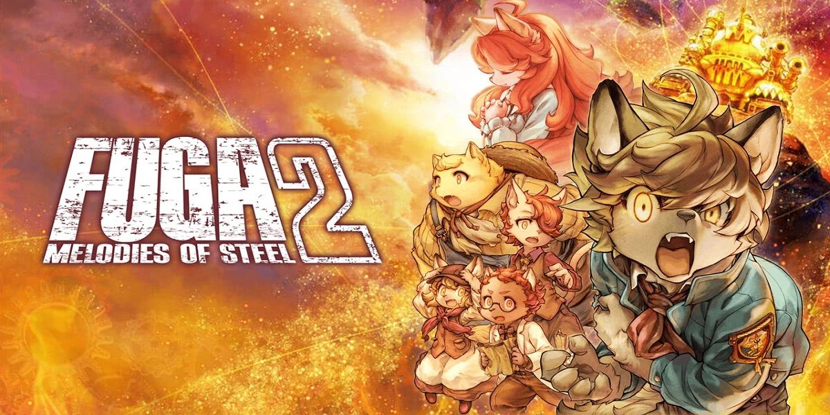 Arte de Fuga Melodies of Steel 2 com os personagens felinos