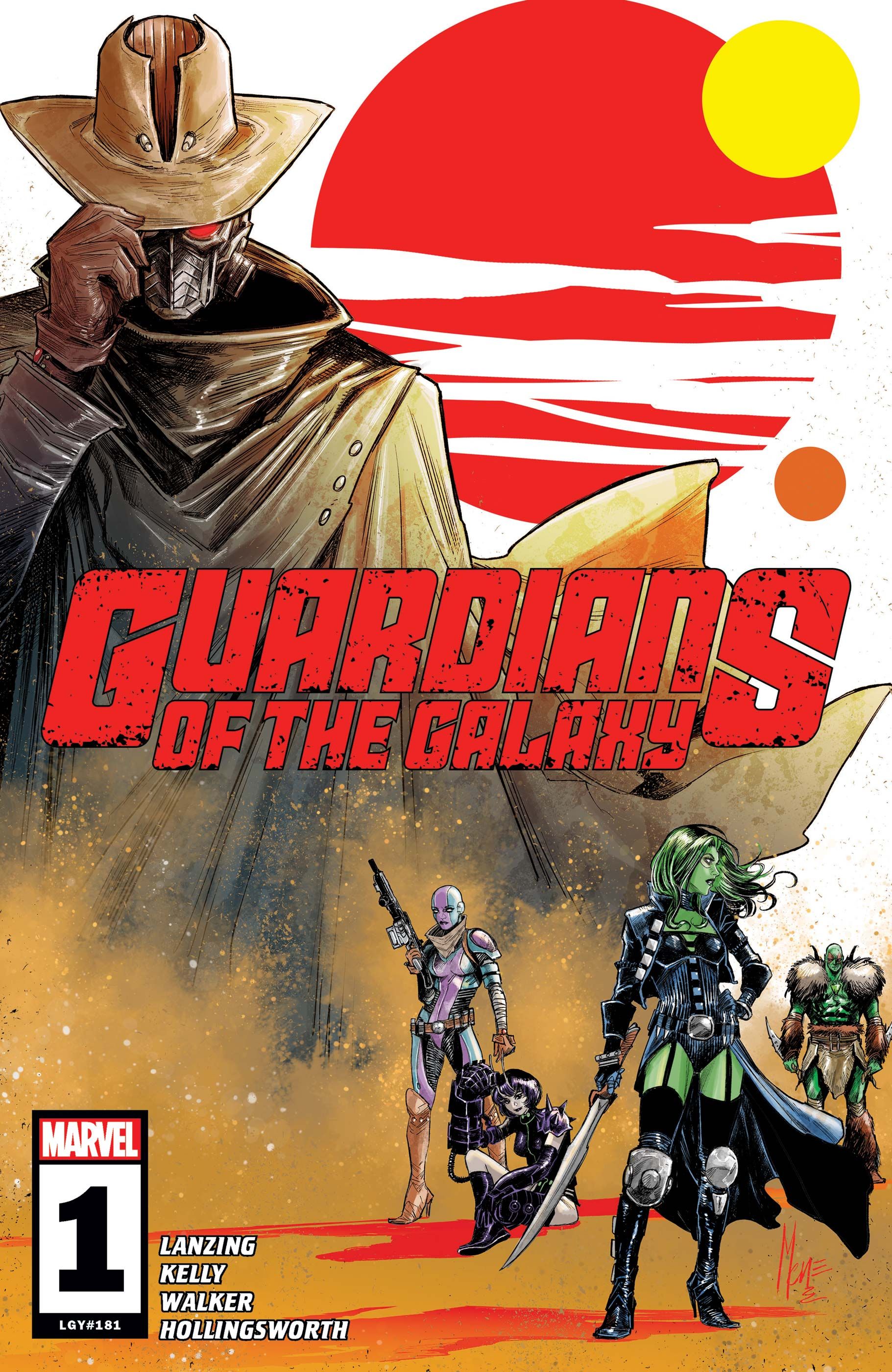 Guardians of the Galaxy #1 cover Featuring Gamora, Star Lord, and Nebula