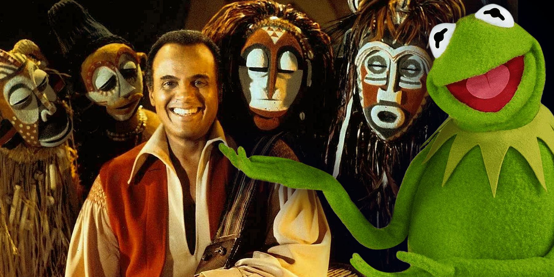 Hary Belafonte with cast from The Muppet Show