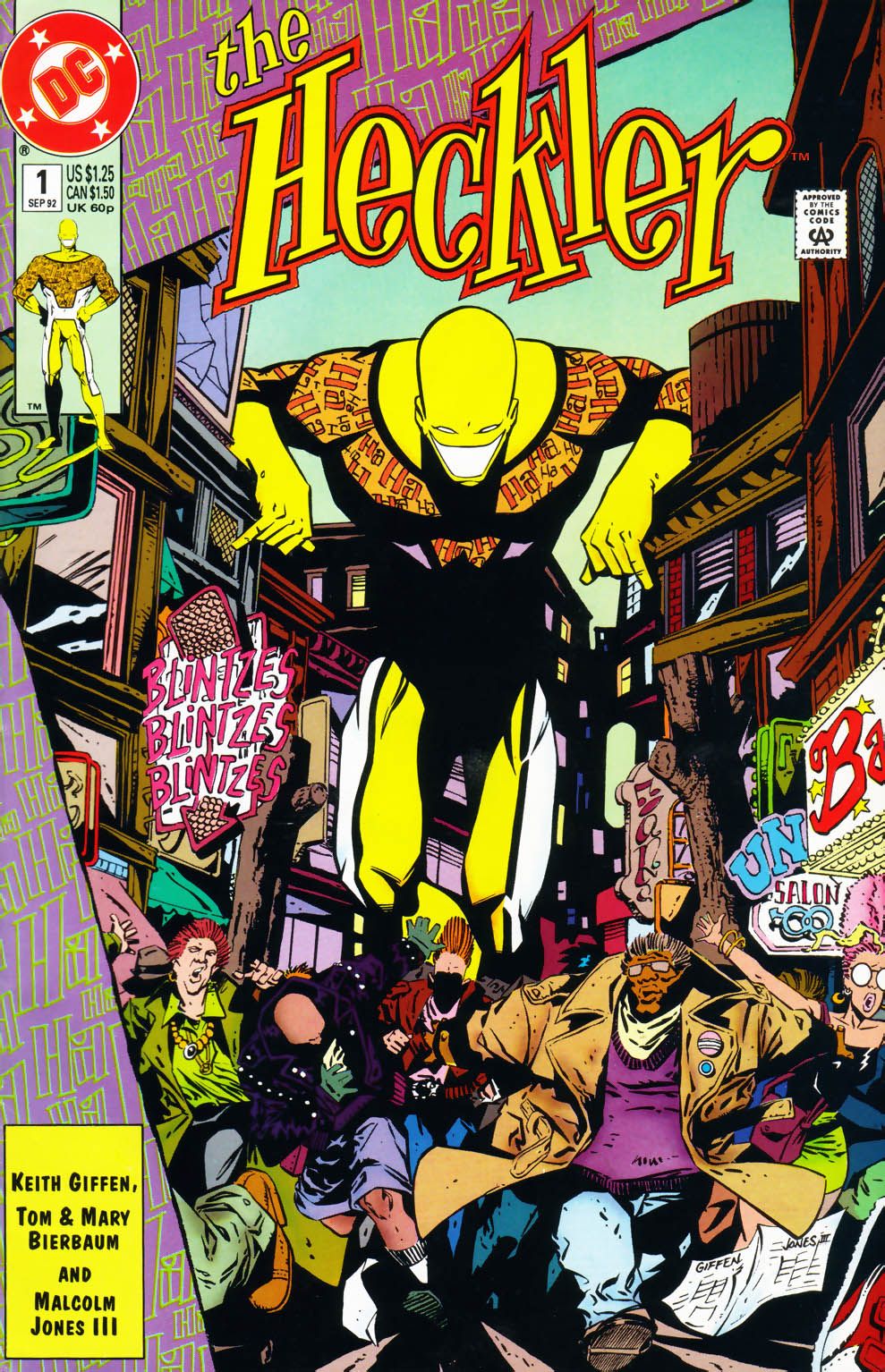 Heckler #1 cover de Keith Giffen