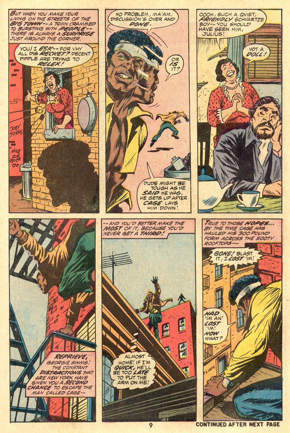 A Jewish couple sees Luke Cage fighting some bad guys, an inadvertent slur is used