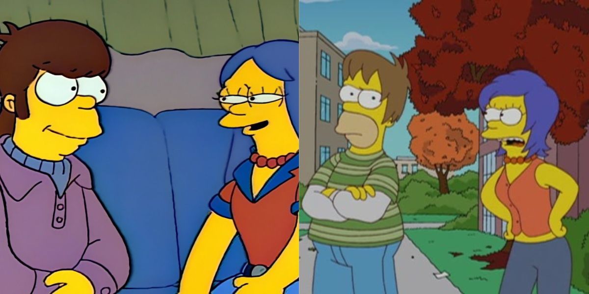 Homer et Marge dans les années 70 et 90 dans Les Simpson