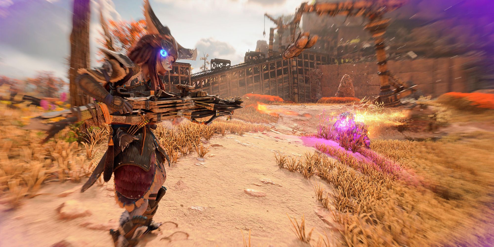 Aloy usando o Powershots Valor Surge