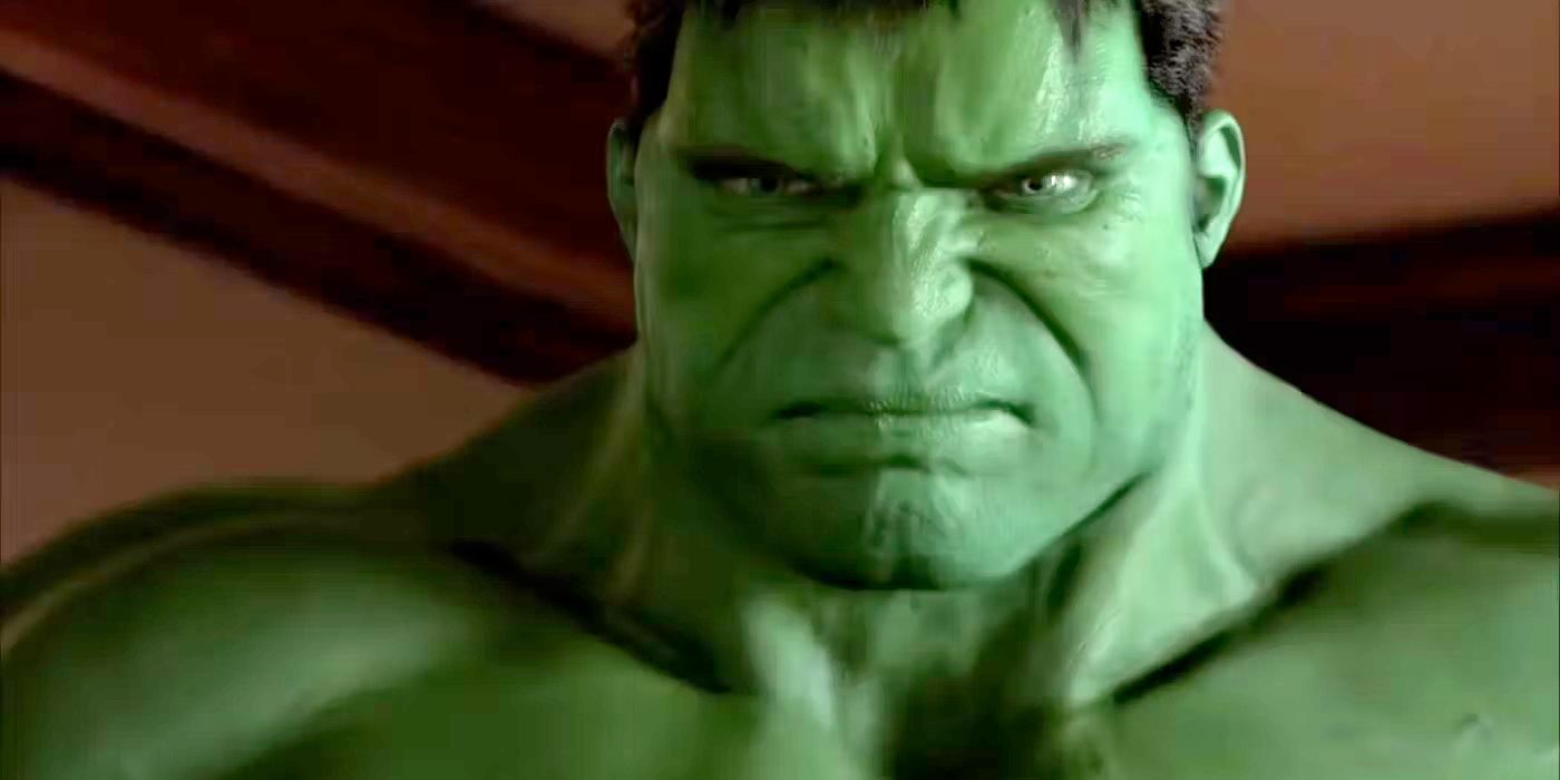 Eric Bana's Hulk Glares At Talbot in Ang-Lee's The Hulk.