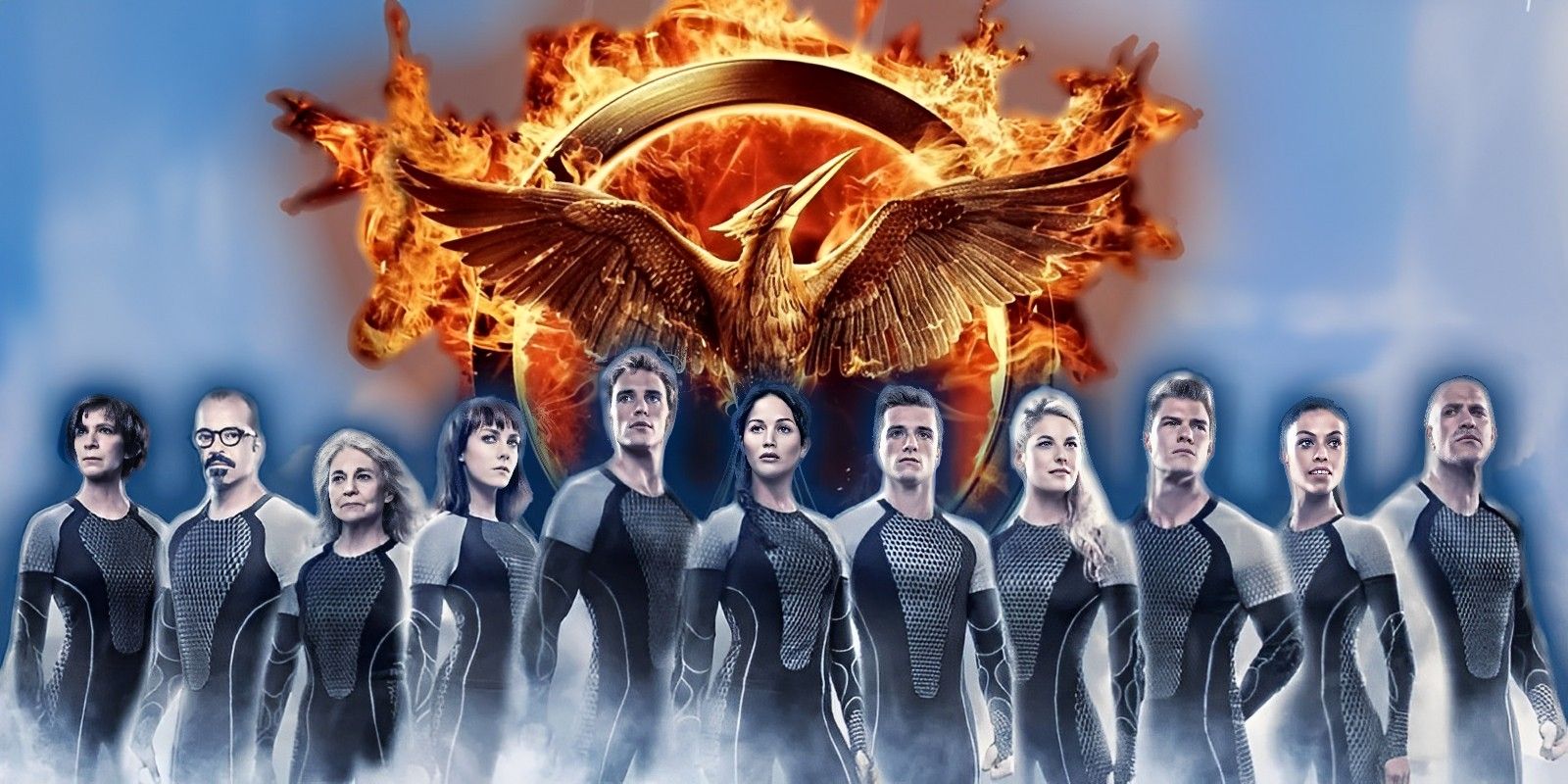 The Hunger Games victors reunited for the 75th Games in front of a Mockingjay