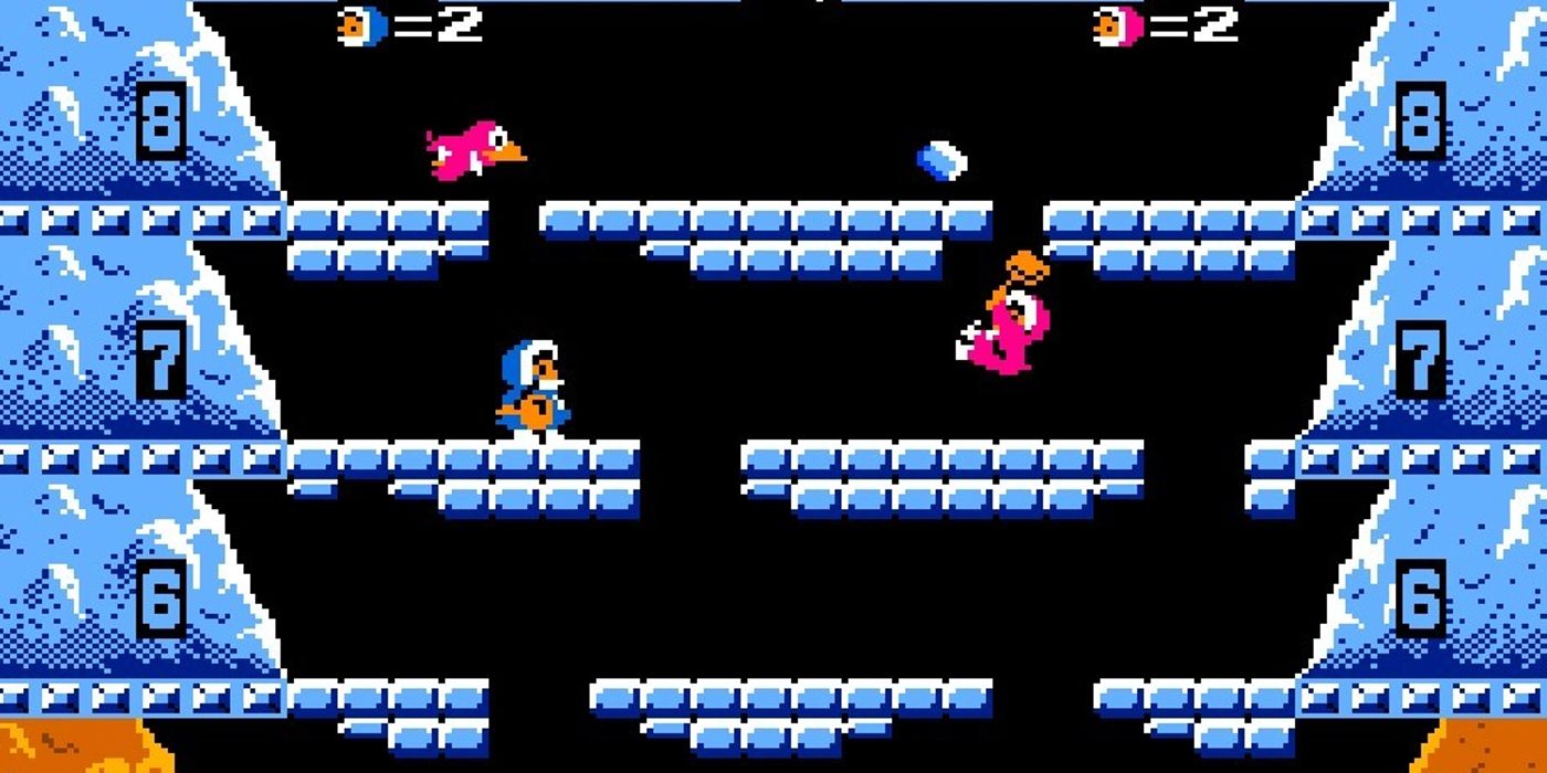 Nana e Popo aparecem em Ice Climber.