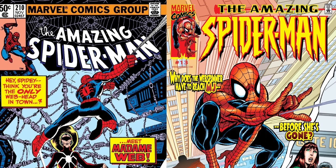 Covers for Amazing Spider-Man Vol 1 210 with Madame Web and Vol 2 13 with MJ