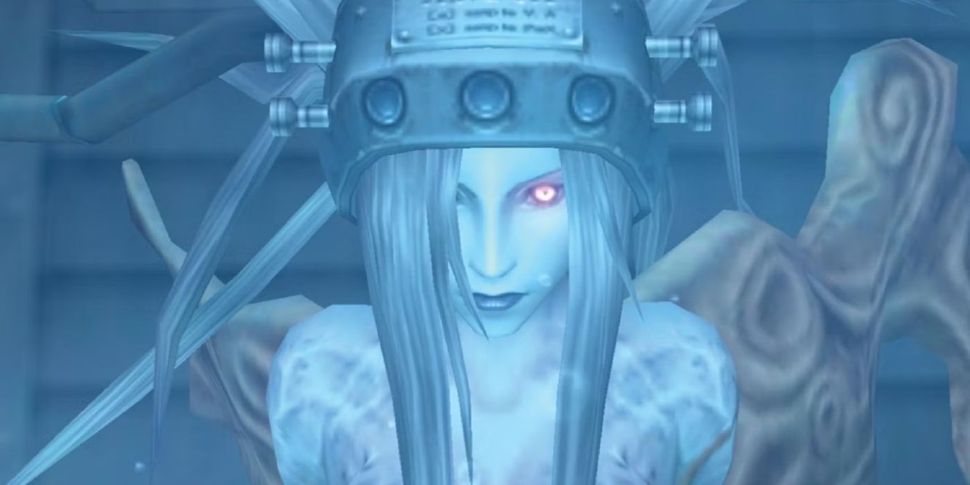A IA Jenova conversando com os heróis em Final Fantasy VII.
