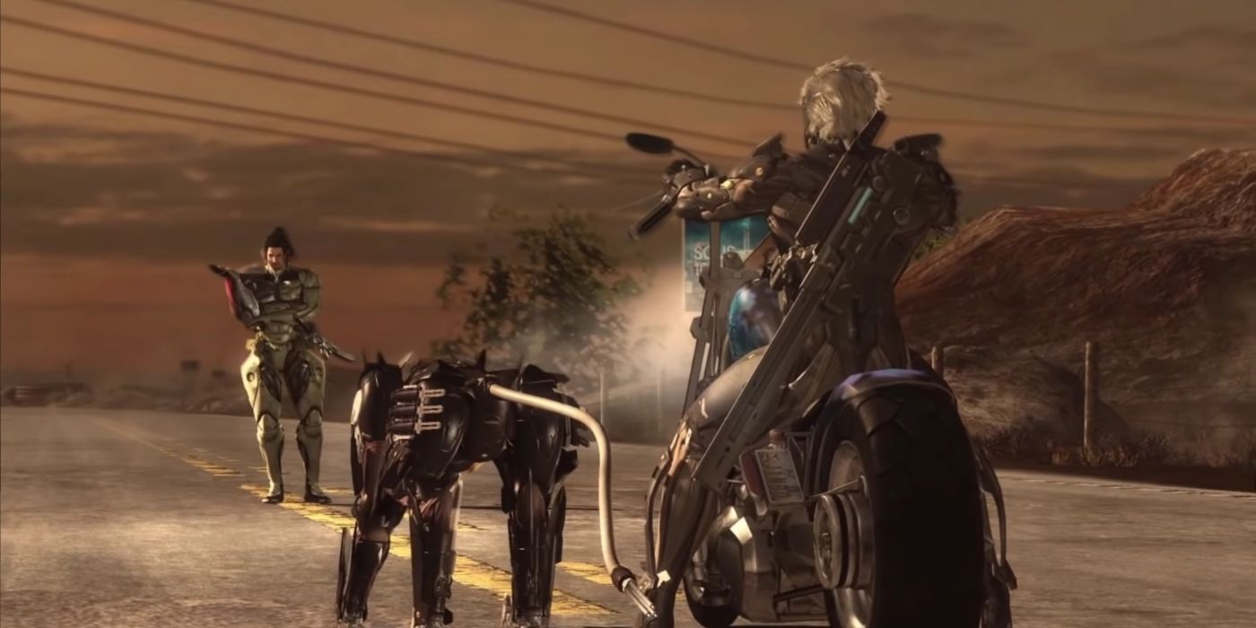 Raiden conversando com Jetstream Sam em Metal Gear Rising: Revengeance