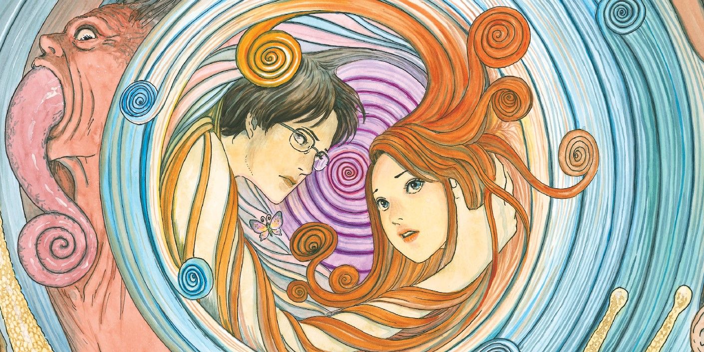 Junji Ito's Uzumaki Colorized Cover Art featuring swirling characters