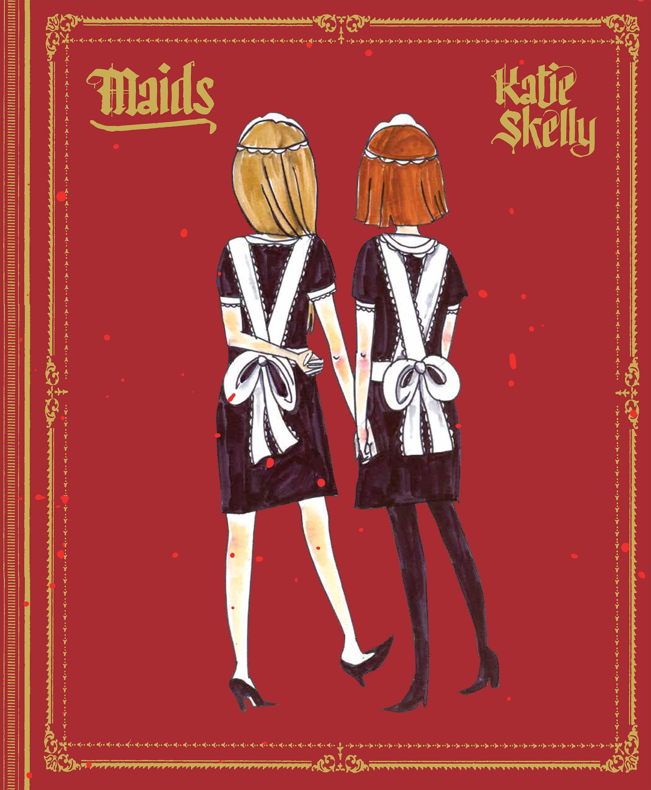 The Papin Sisters stand together on the cover of Katie Skelly's Maids