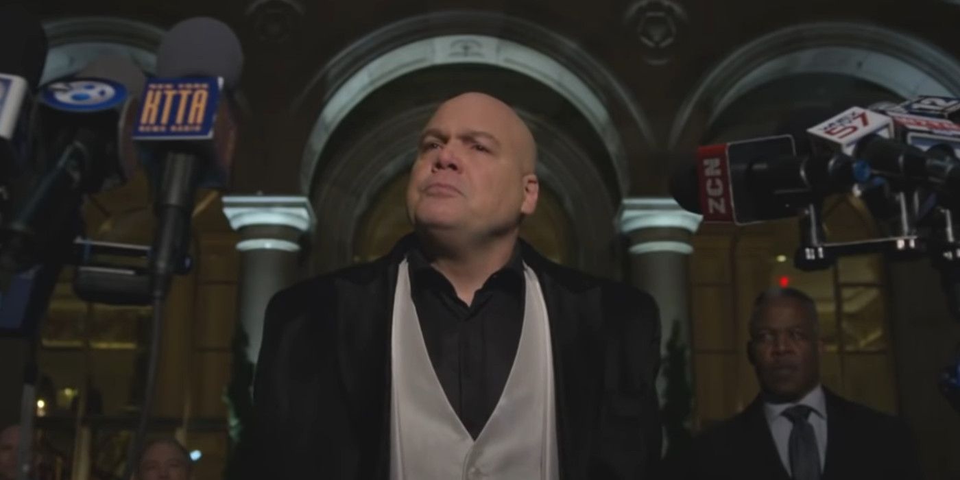 Vincent D'Onofrio faz um discurso como Rei do Crime na 3ª temporada de Demolidor.