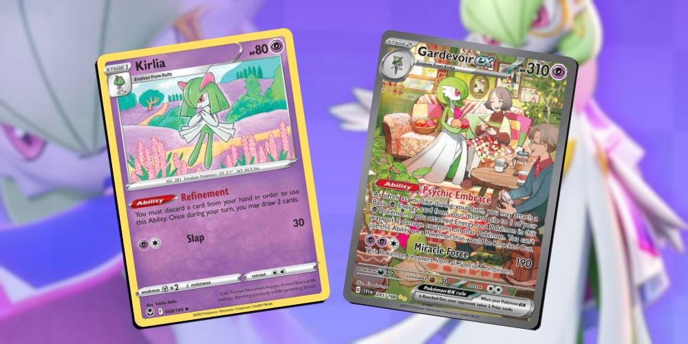 Kirlia e Gardevoir ex do Pokémon Estampas Ilustradas