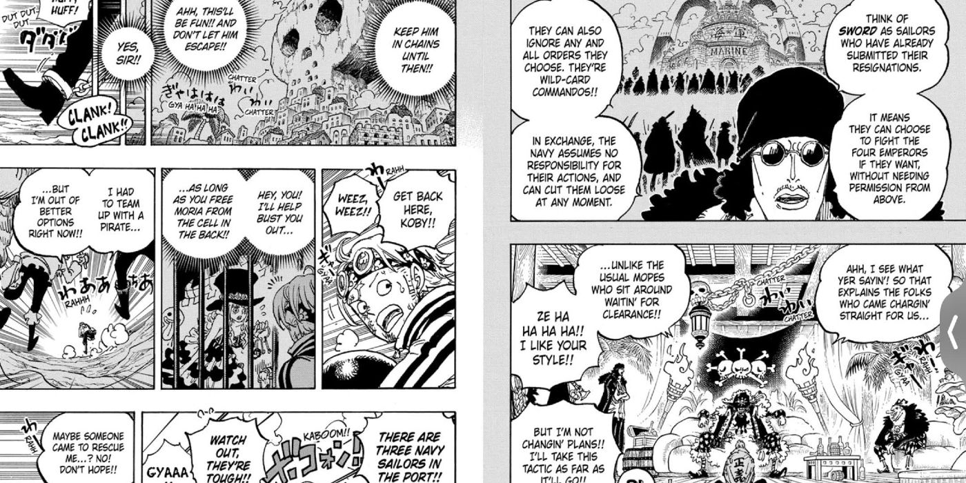 One Piece: What SWORD Is and How Koby and Luffy Could Fight as Allies