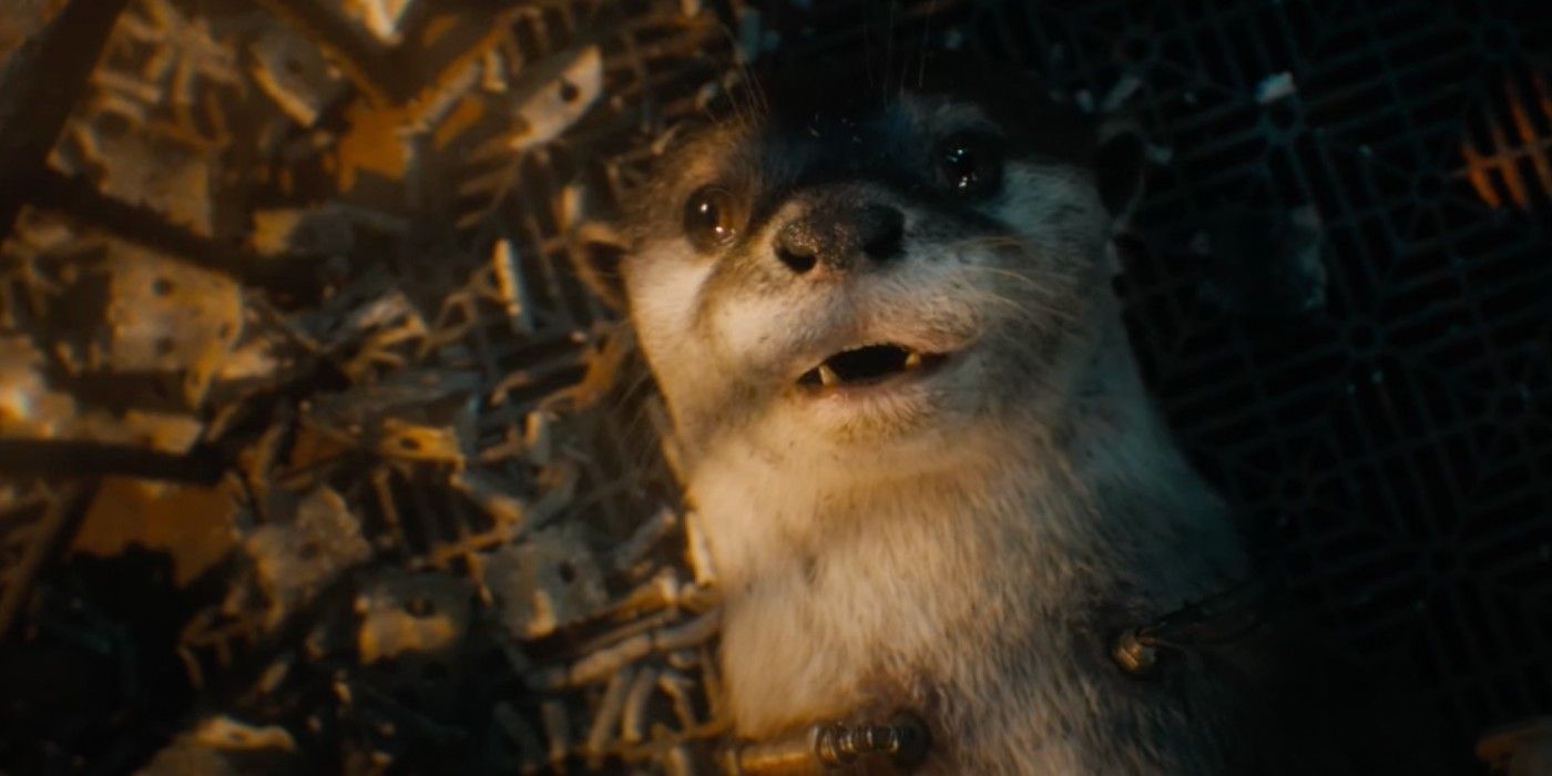 Lylla the otter laying down in Guardians of the Galaxy Vol. 3.