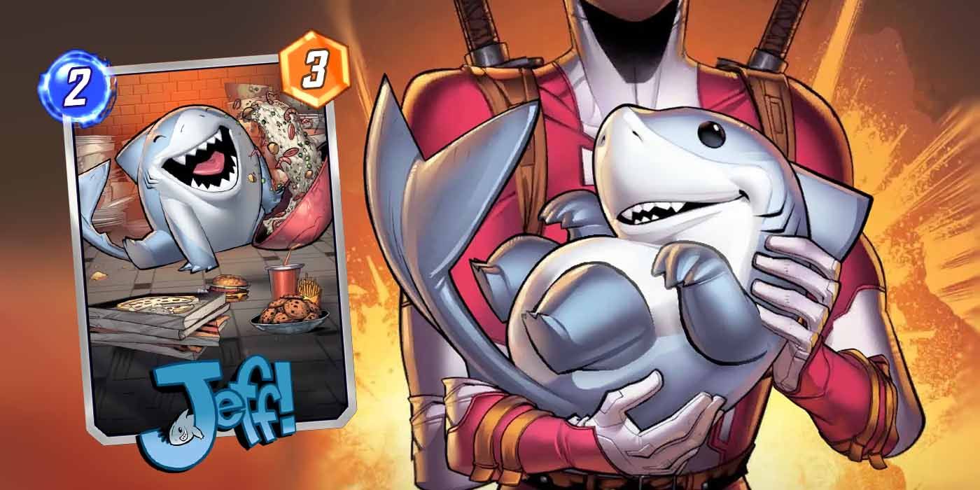 Marvel Snap Jeff the Baby Land Shark card and official artwork