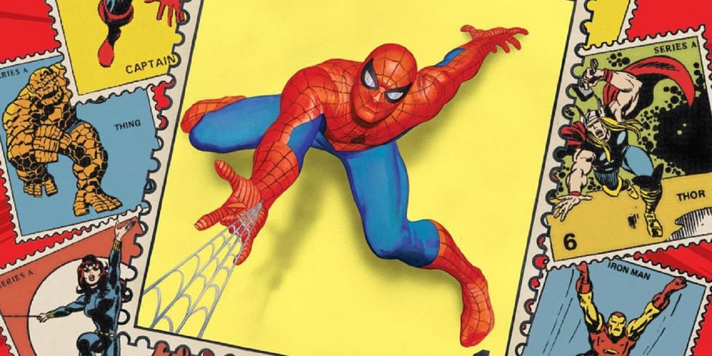 Alex Ross paints a Marvel Value Stamp of Spider-Man