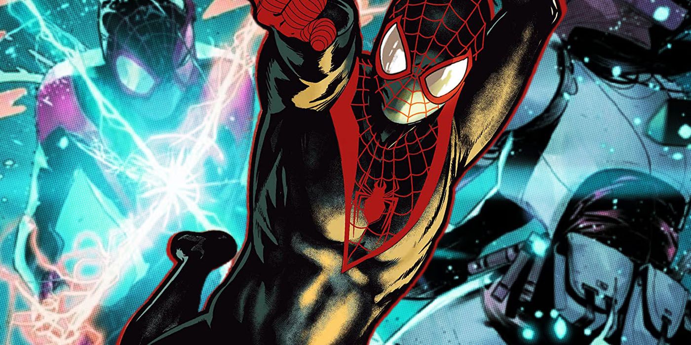 Swinging Miles Morales Spiderman and electric sword