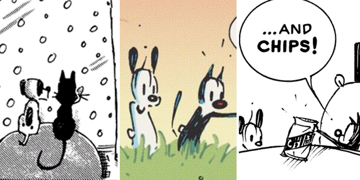 shared image of Earl and Mooch exploring the world together in the Mutts comics