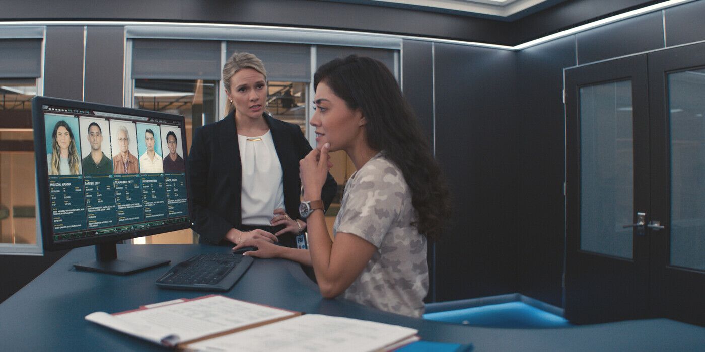 NCIS Hawai'i sees Kate (played by Tori Anderson) trying to talk to Lucy (Yasmine Al-Bustami) while Lucy sits at a desk