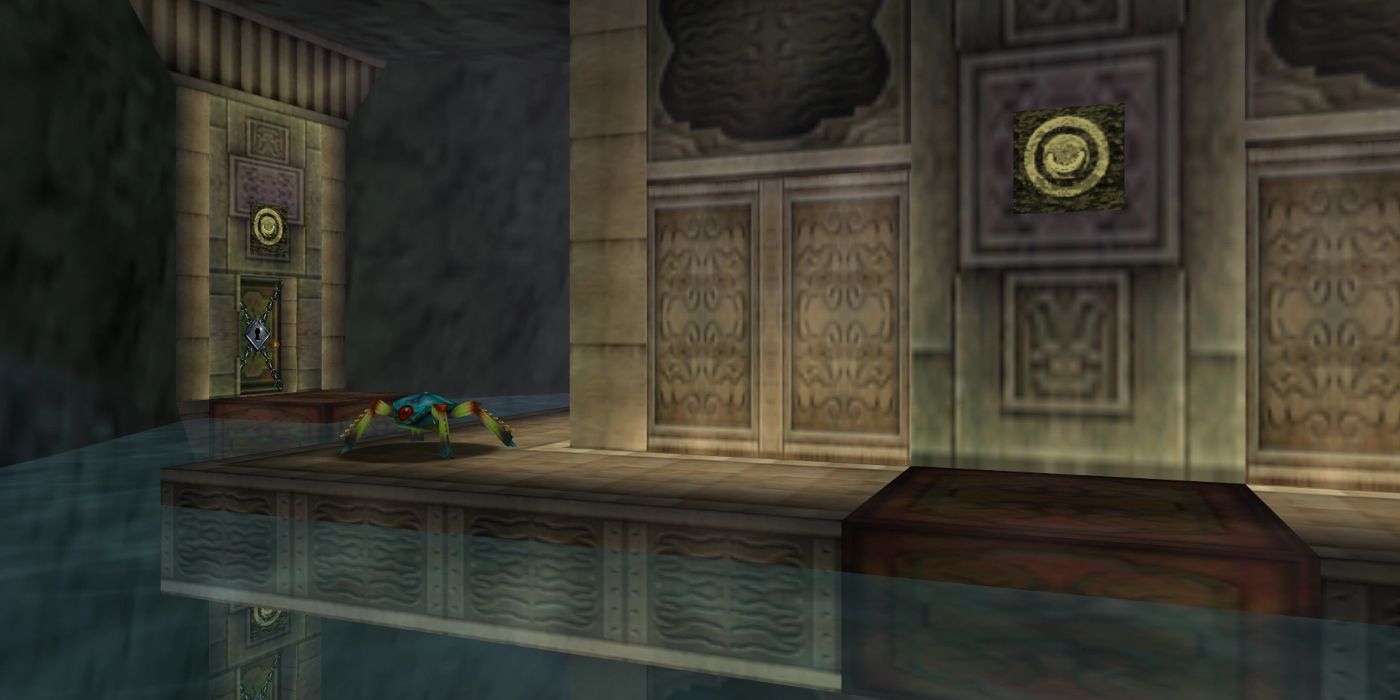 O templo da água em Ocarina of Time é visto