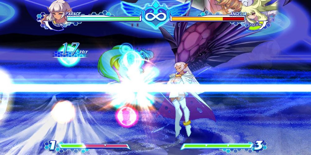 Paraca L'está lutando contra Angelia em Arcana Heart.