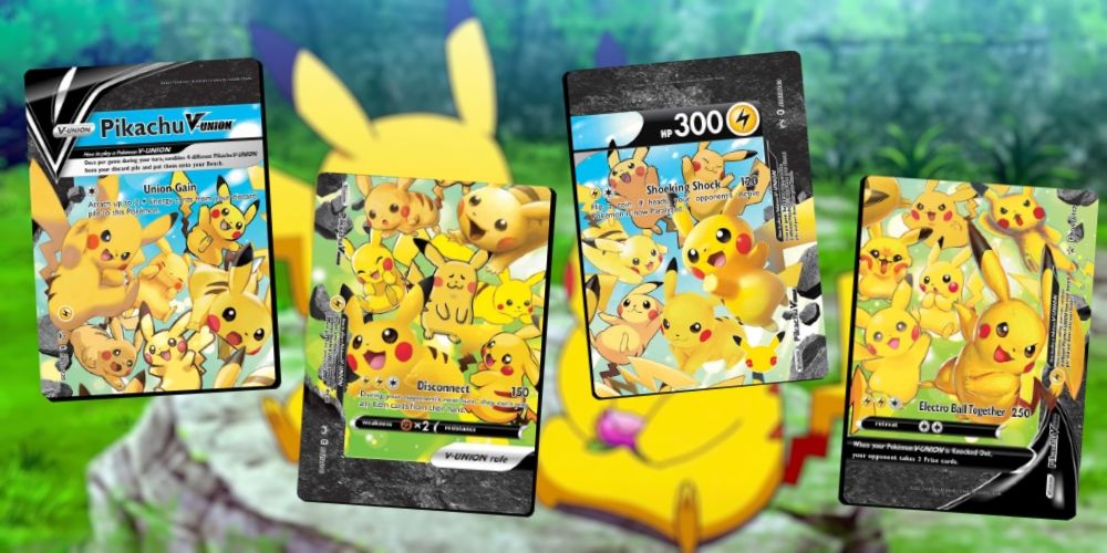 Cartas de união Pikachu V do Pokémon Estampas Ilustradas