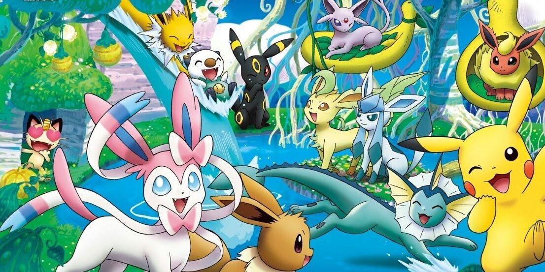 Varios Pokémon, incluido Pikachu en el especial Eevee and Friends.
