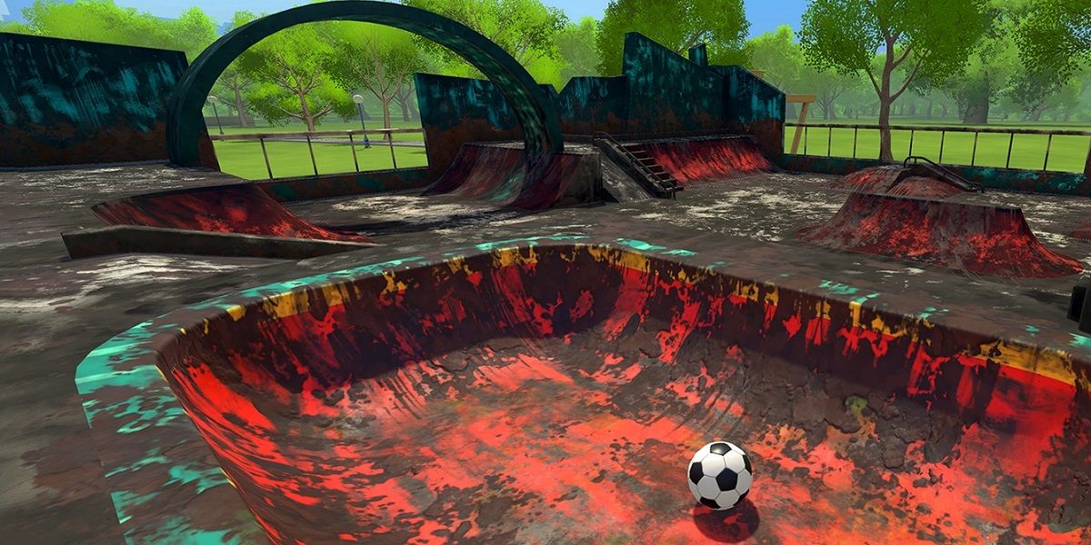 Skate Park em Power Wash Simulator.