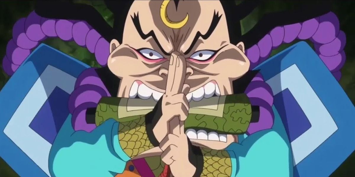 Raizo demonstrating Ninpo to Luffy and Law in One Piece