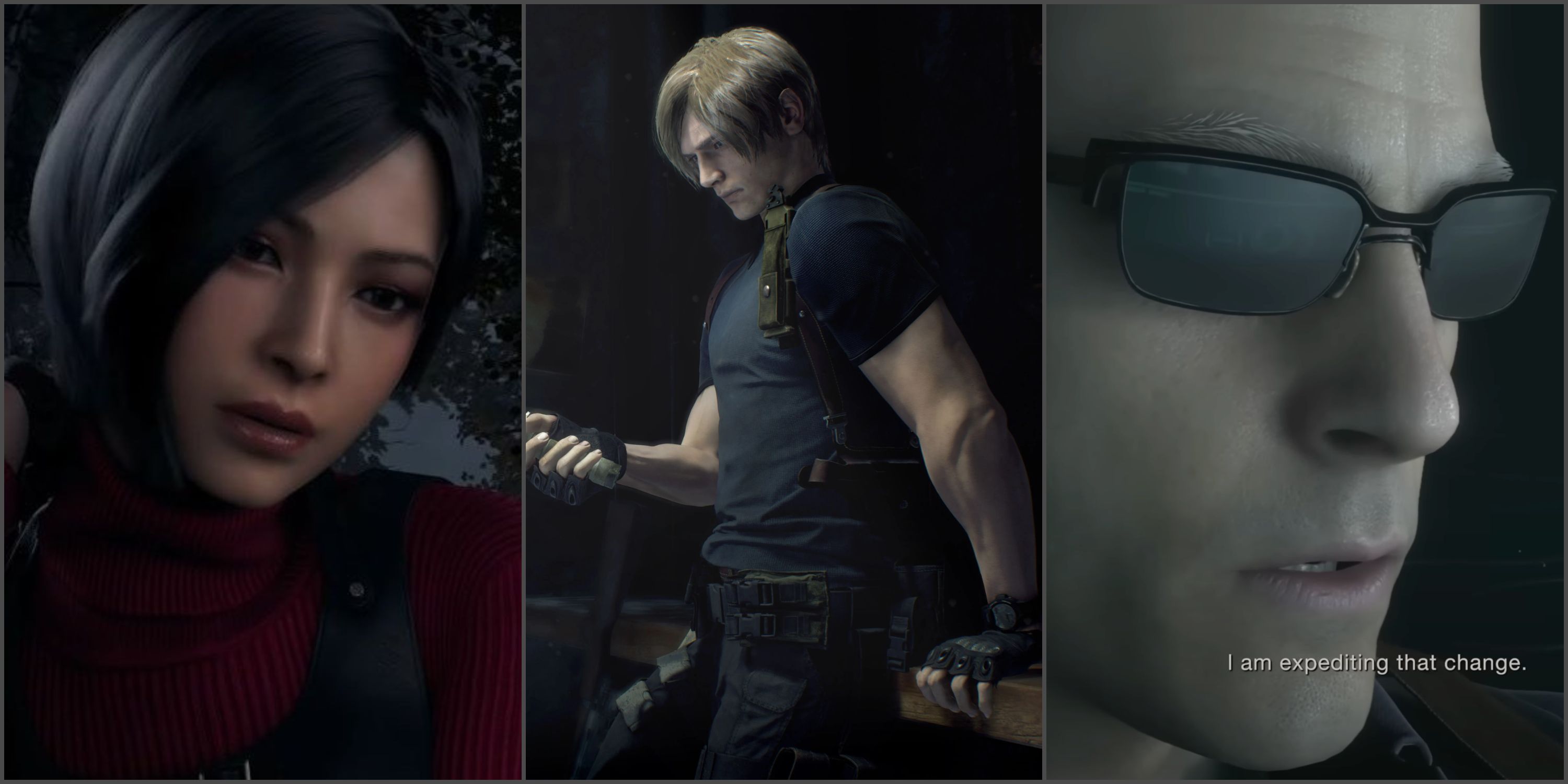 Resident Evil 4 Remake: Ada Wong, Leon S. Kennedy, and Albert Wesker