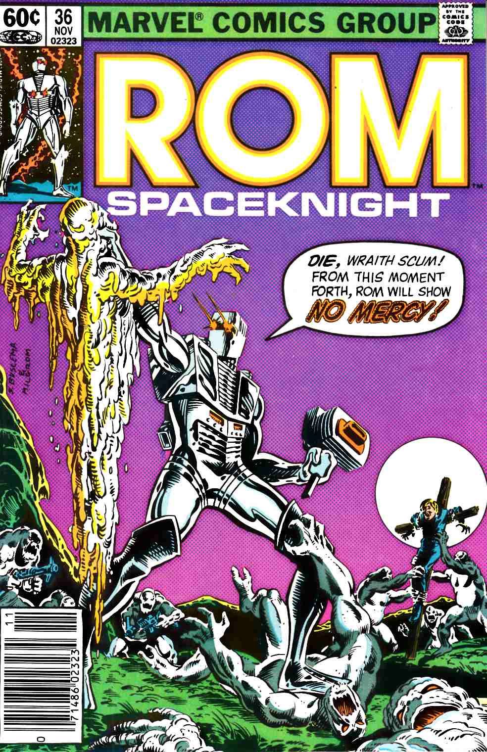 A capa da Rom #36 da Marvel Comics