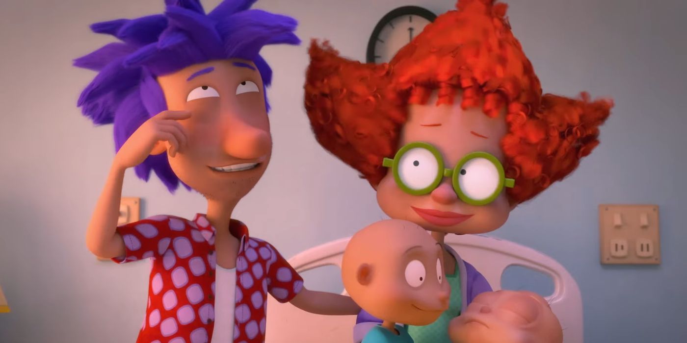 Stu and Didi Pickles with their kids in Rugrats Season 2