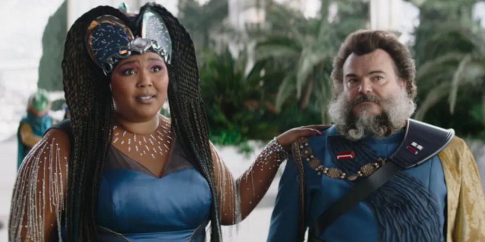 Lizzo and Jack Black engage in conversation during cameo in The Mandalorian