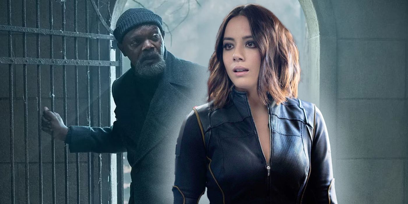 Daisy Johnson aka Quake stands in front of Nick Fury from Secret Invasion