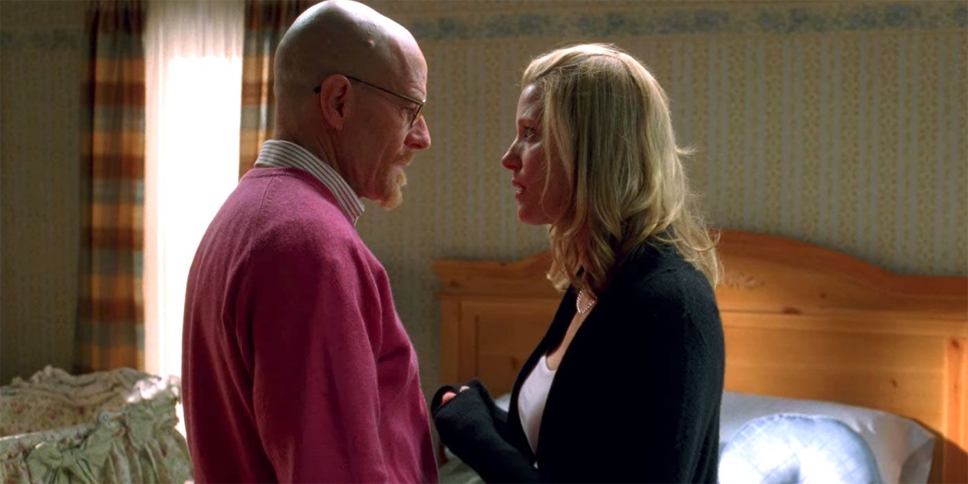 Skyler (played by Anna Gunn) confronts Walt (Bryan Cranston) about his lies on Breaking Bad