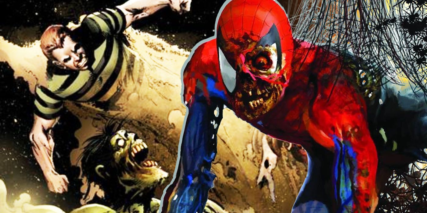 Spider man and Sandman from marvel zombies