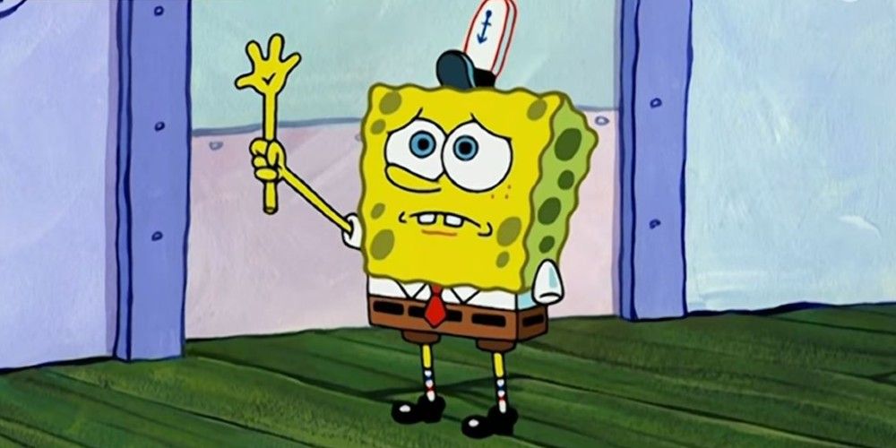 SpongeBob Squarepants_ SpongeBob plucks off his arm